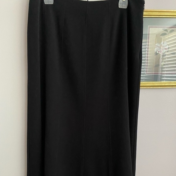 Vintage Parisian Signature Black Gored Maxi Skirt Size 12 | Fully Lined Classic - Picture 1 of 4